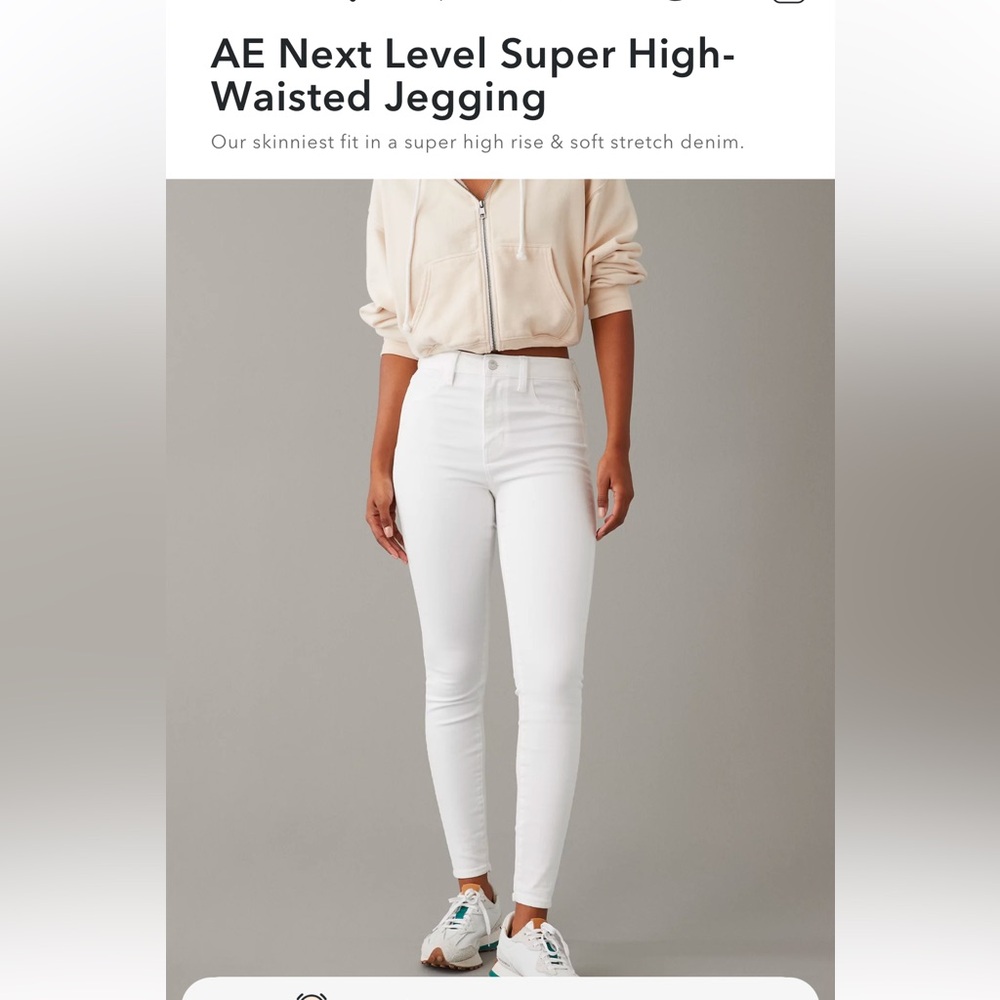 AE American Eagle Next Level Super High Waisted Jegging size 4 extra long tall